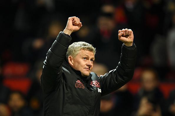 Manchester United's interim boss celebrates victory over Brighton